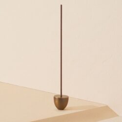 Bodha Ritual Incense Holder - Plinth: Solid brass incense burner with wabi-sabi finish, creating a sense of calm.