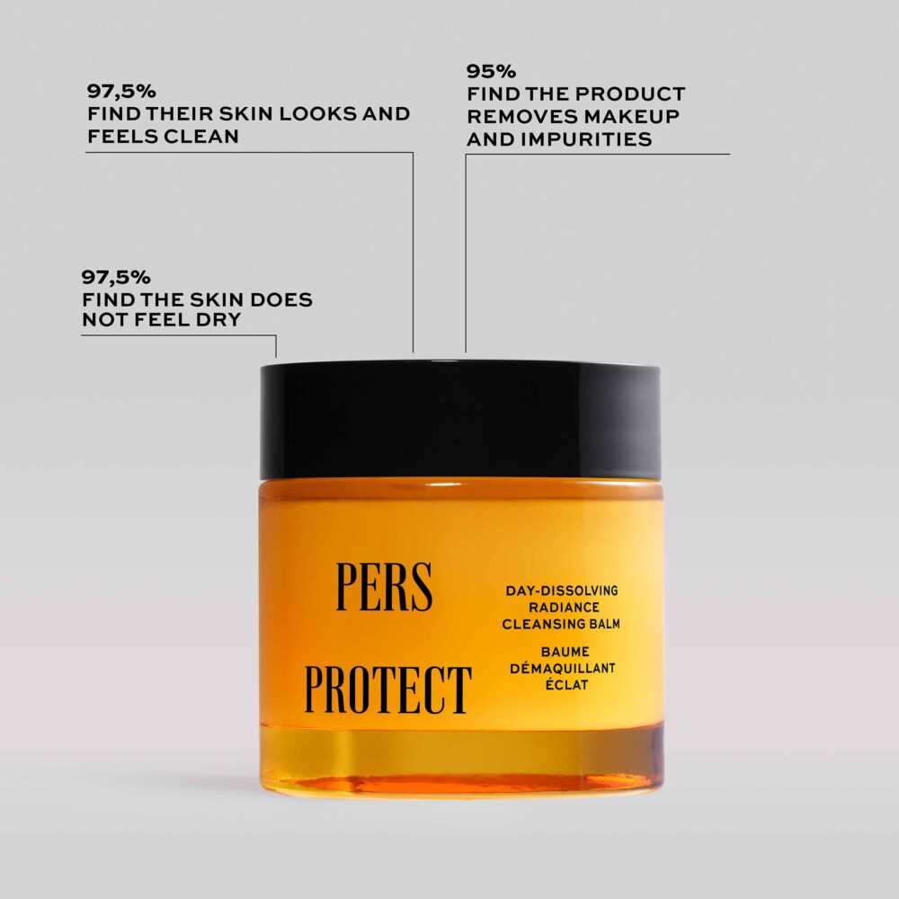 PERS Makeup Cleansing Balm jar with creamy texture, ready to remove makeup and pollution.